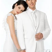 Сшитое Белый Best man Мандарин Нагрудные Дружки Мужчины Свадебные Костюмы/западная свадьба жених одежда костюм/мужские костюмы свадебные