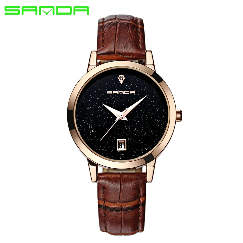 SANDA 2018 модные часы женские роскошные брендовые кварцевые Relogio Feminino Montre Femme|montre