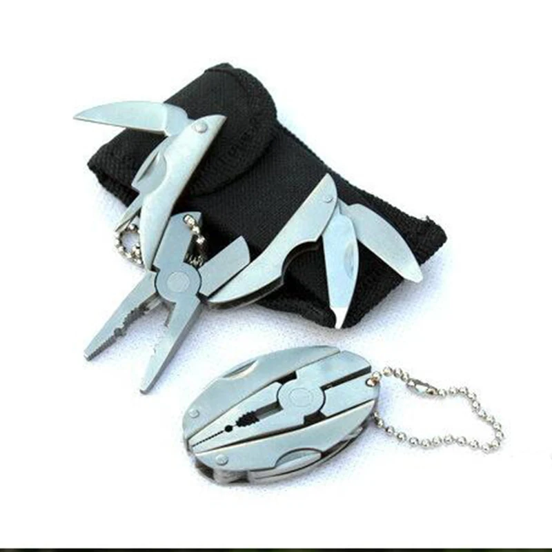

Folding Plier Stainless Steel Knife Keychain Screwdriver Camping Hiking Survival Tools Travel Kits Se