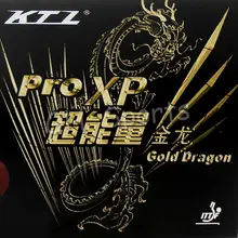 Free Shipping, KTL Pro XP (Pro-XP) Gold Dragon Red Pips-In Table Tennis (Ping Pong) Rubber With Sponge