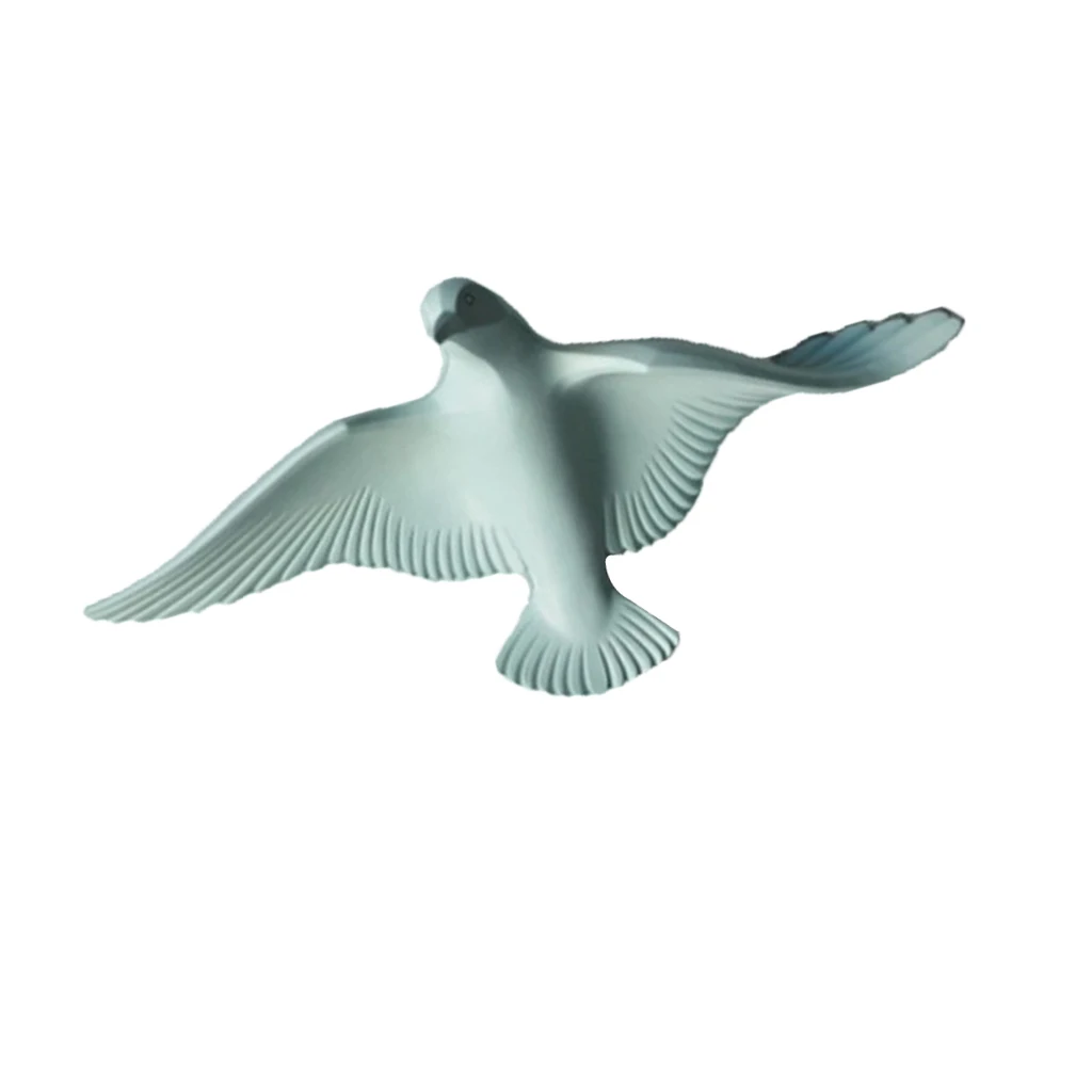 Home Decorative Resin 3D Handmade Flying Seagull Birds Crafts Wall Art Sculpture Hanging Decor