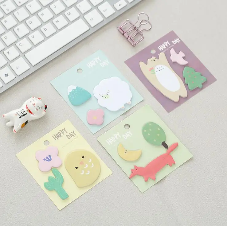 

Funland Lovely Self-Adhesive Memo Pad Sticky Notes Sticker Label Escolar Papelaria School Office Supply