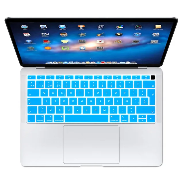 Lake Blue Испанский ЕС Teclado защитный чехол для клавиатуры, защитная кожа для нового Apple MacBook Air 13 13,3 дюймов A1932 Touch ID - Цвет: Lake Blue