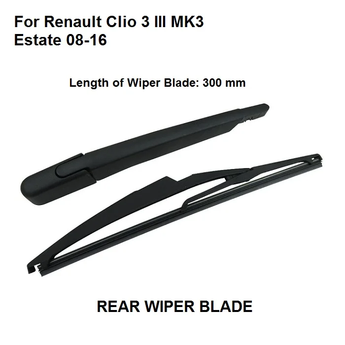 New Car Rear Wiper For Renault Clio MK3 Estate 08 16 Rear Windshield Window Wiper Arm + Blade New Car Rear Wiper For Renault Clio MK3 Estate 08 16 Rear Windshield Window Wiper Arm + Blade