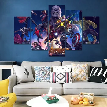 

Avengers Alliance Movie Poster Prints Wall Pictures For Living Room Wall Art Decoration Marvel Home Decoration Canvas Painting