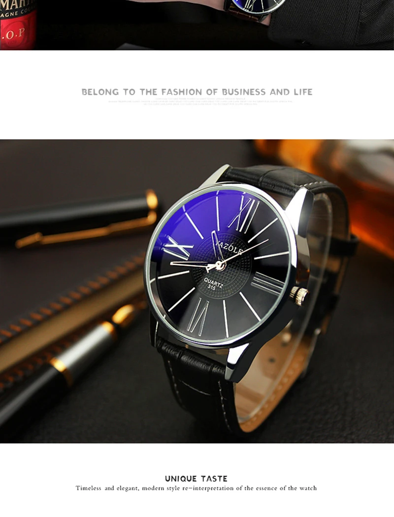 YAZOLE кварцевые часы для мужчин Горячая Мода Бизнес кожа часы минималистский ремень корейских студентов элегантные relogio masculino наручные часы