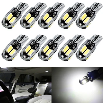 

10pc Car Styling Car Auto LED T10 194 W5W Canbus 8SMD 5630 5730 LED Light Bulb No Error LED Light Parking T10 LED Car Side Light