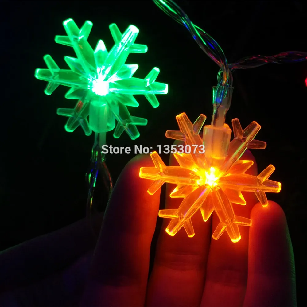 YIYANG 10 м 100led Snow Flake строка светодиодная гирлянда огней Свадьба Праздник Украшение