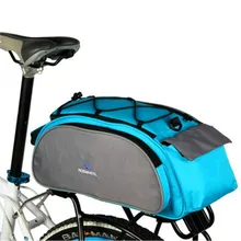 Riswheel Bike Bicycle Bags 13L Multifunction Bike Tail Rear Bag Saddle Cycling Bags Rack Trunk Shoulder Handbag Bike Accessories