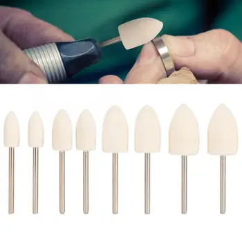 

Professional 8pcs Conical Head Wool Polishing Wheel Grinding Head Polishing Tool Accessory Jewelry Making Tool for Jewelers