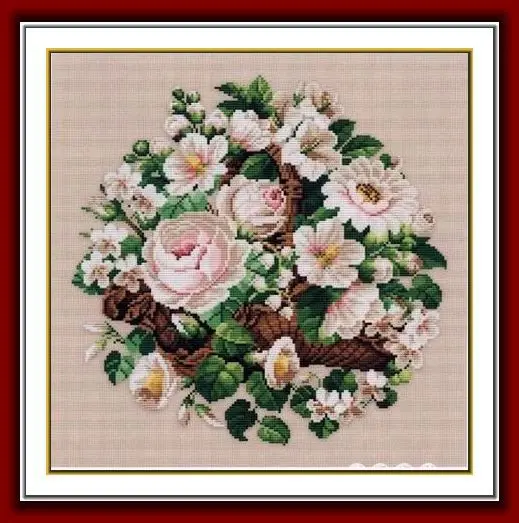 CS-1342 Cross Stitch Kit A basket for Mum Flowers Flower Rose.jpg