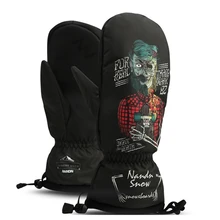 NANDN зимние теплые лыжные перчатки для мужчин и женщин, ветрозащитные лыжные перчатки для сноубординга-30 градусов