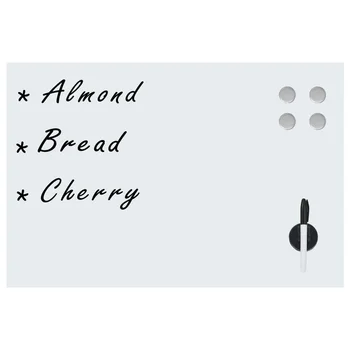 

Wall Mounted Magnetic Whiteboard Glass 60x40 cm Magnetic Glass Dry-erase Whiteboard Dry-erase Board Eraser Black Marker Magnet