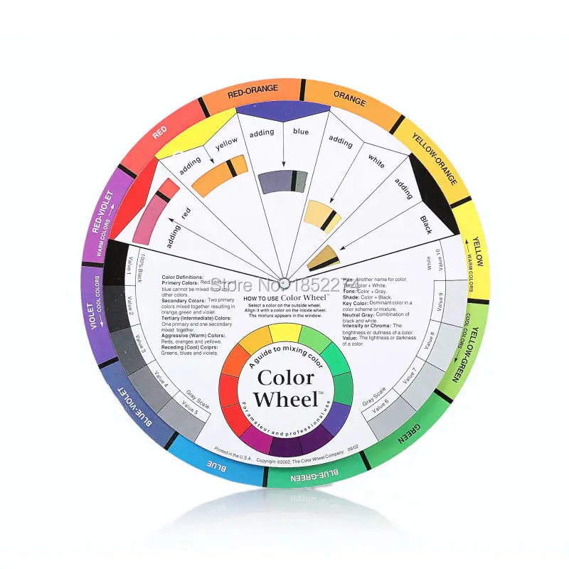 1pcs Permanent Tattoo Makeup Color Wheel For Resolution Color Free Shipping Tattoo Accessories