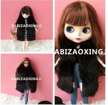 1/6 Одежда для куклы blyth bjd аксессуары Pullip модный жилет из искусственного меха