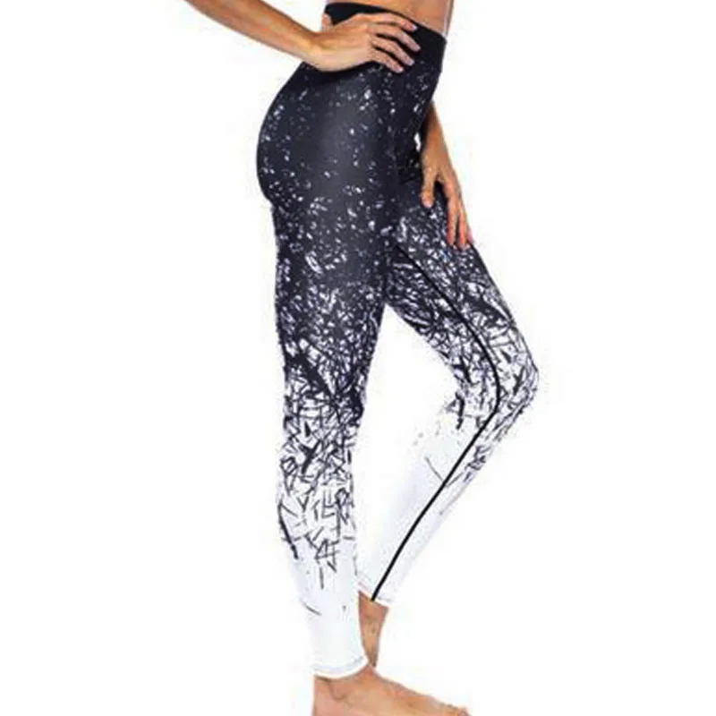 

NORMOV Fashion Womens Leggings High Waist Digital Printing Skinny Slim Breathable Elastic Workout Leggings Sexy Fitness Leggings