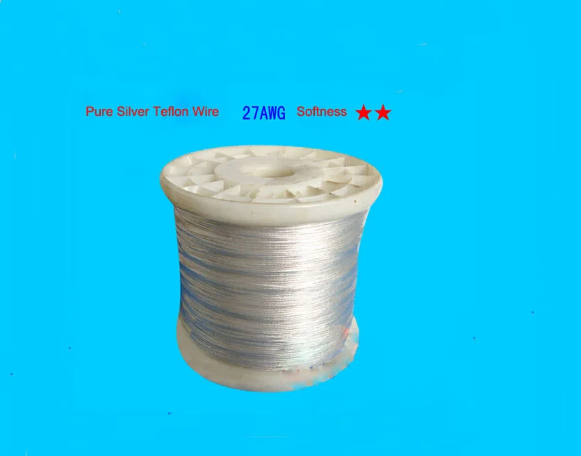100 meter 27AWG 100% Pure Silver Wire Cable 14 core 14/0.10mm diameter 0.68mm For DIY | Обустройство дома