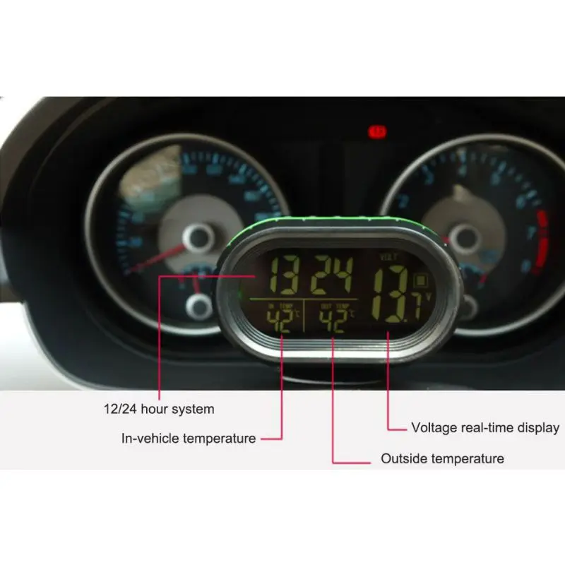Электронные часы для автомобиля Автомобильный термометр светящиеся часы автомобильные аксессуары