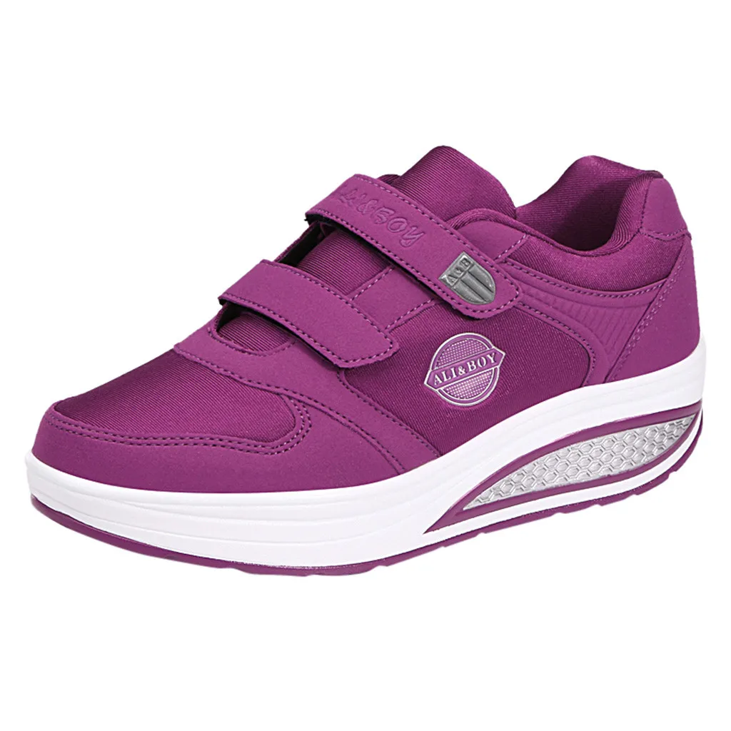 SAGACE Для женщин модная повседневная обувь на платформе; спортивные туфли женский, сетчатый обувь с округлой подошвой спортивная обувь для ходьбы список - Цвет: Фиолетовый