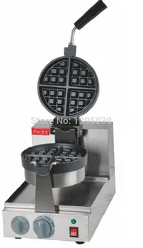 

1ps Fy-2205 rotating waffle electric heating waffle single head stainless steel waffle mcmuffins machine