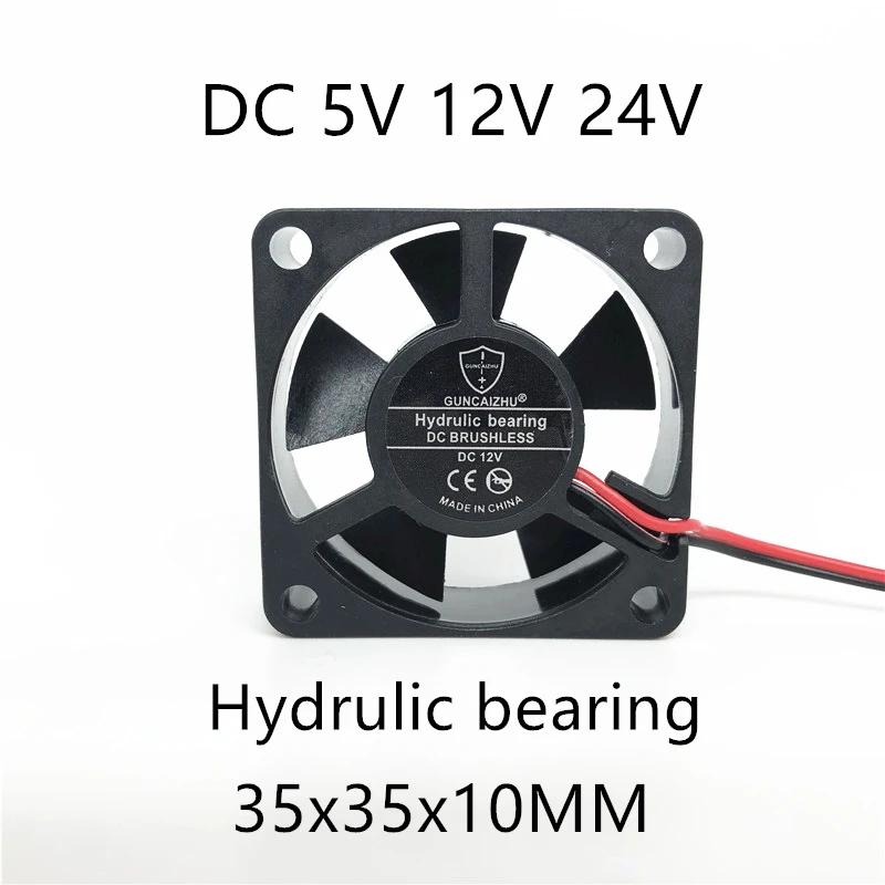 Ventilador da Impressora Ventilador de Refrigeração 24v com 2pin Novidades Hydrulic Rolamento 3d 35x35x10mm 3.5 Centímetros Ventilador dc 5v 12v Pcs 35 20 mm