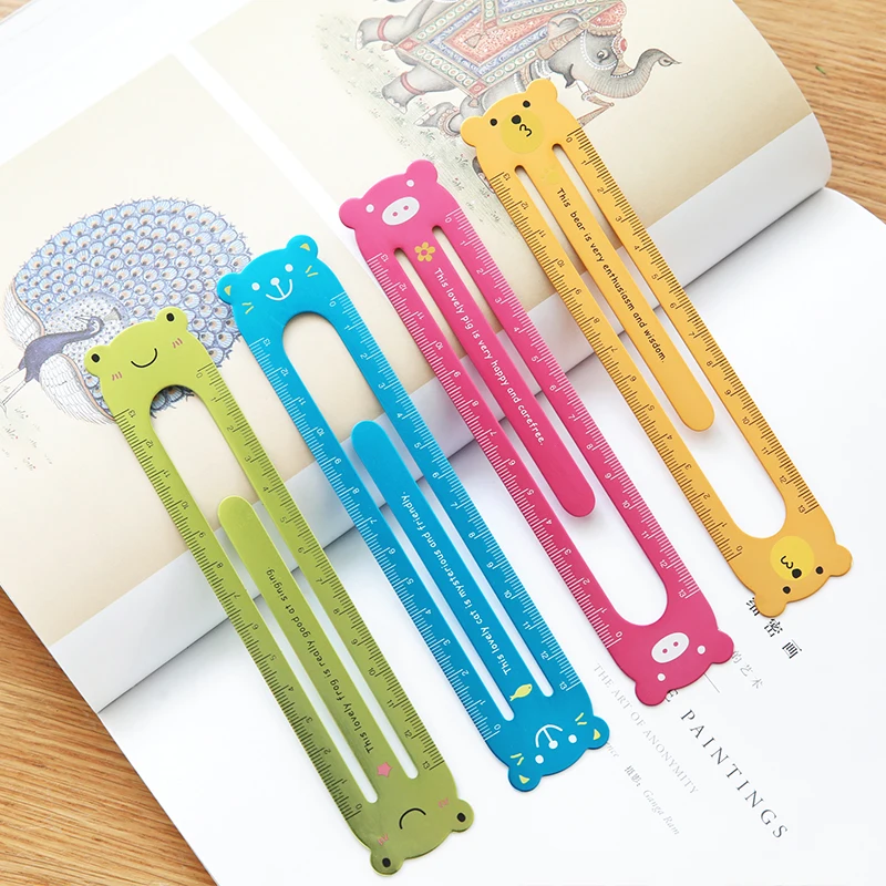

Fromthenon Cute Animal Ruler 13cm Korean Metal Bookmark Paper Clips Notebook And Journals Accessories Office And School Supplies