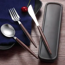 LANSKYWARE Western Cutlery Set 304 Stainless Steel Dinnerware Set Kitchen Knife Spoon Fork Dinner Set Portable Travel Tableware portable pocket stainless steel folding fork spoon knife dinner set random color