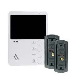Ysecu 4 " TFT LCD цветной видео-домофон камеры с дверной звонок интерком-сигнальная система 2 открытый станция 1 внутренних монитор