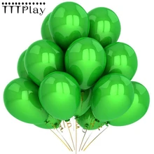 Globos verdes de látex de perla, globo inflable de aire de 12 pulgadas y 2,8g, de feliz cumpleaños y boda decoración de fiesta, 10 unids/lote