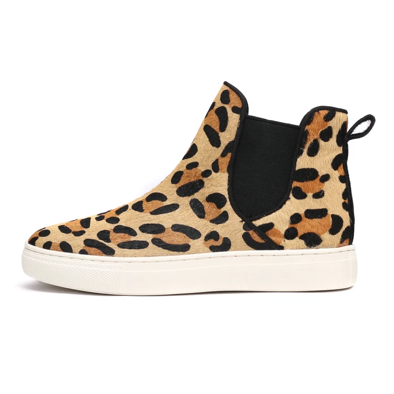 leopard sneaker boots