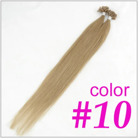 Rechoo, 1 г/прядь, u-образные накладные волосы, Предварительно Связанные, Кератиновый клей, Remy, натуральные человеческие волосы для наращивания, 100 прядей, настоящие человеческие волосы - Цвет: #10