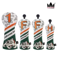 Гольф-мастер, чехлы на голову с деревянной головкой, драйвер бульдога/фарватер/Гибридный привод FW UT головные уборы,, зеленый