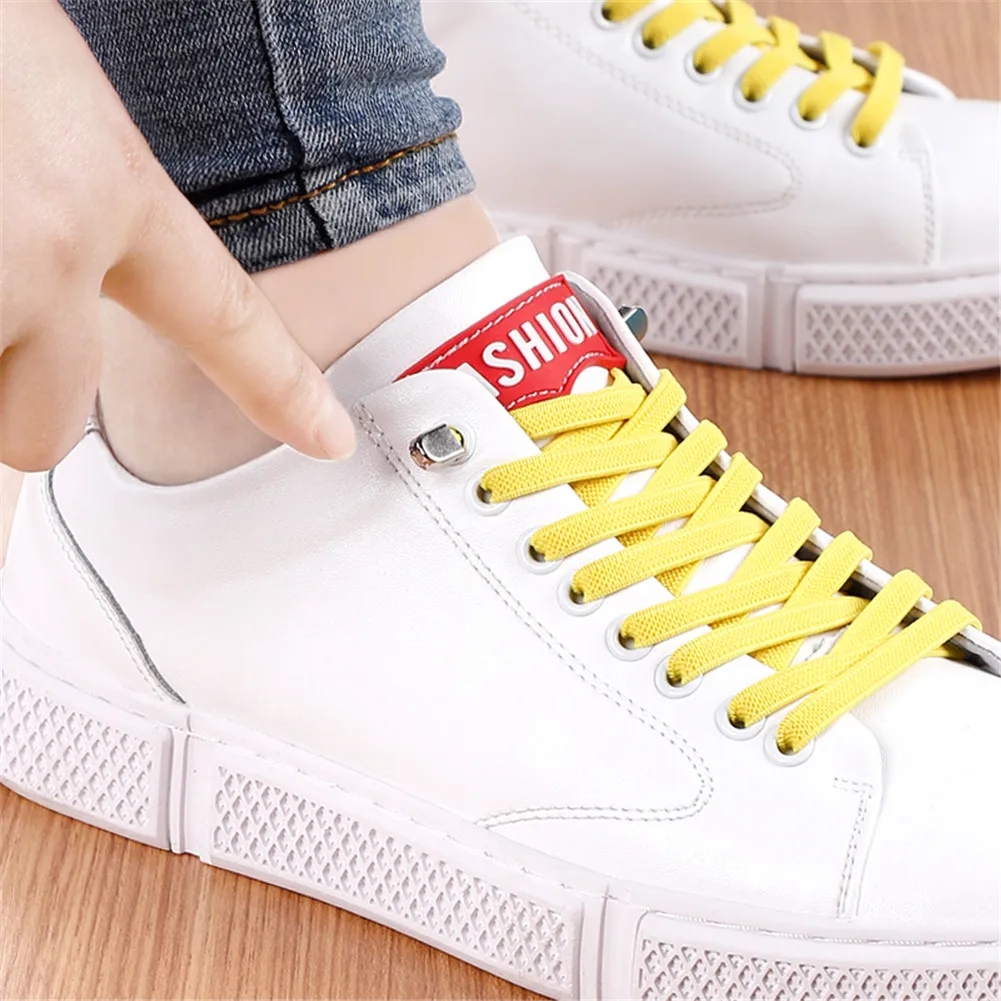 1 Pair Lazy Shoelaces Free Tie-free Shoelace Stretch Elastic Lazy Shoelaces Flat Shoe Laces Candy Color High Quality Shoelace 1 Pair Lazy Shoelaces Free Tie-free Shoelace Stretch Elastic Lazy Shoelaces Flat Shoe Laces Candy Color High Quality Shoelace
