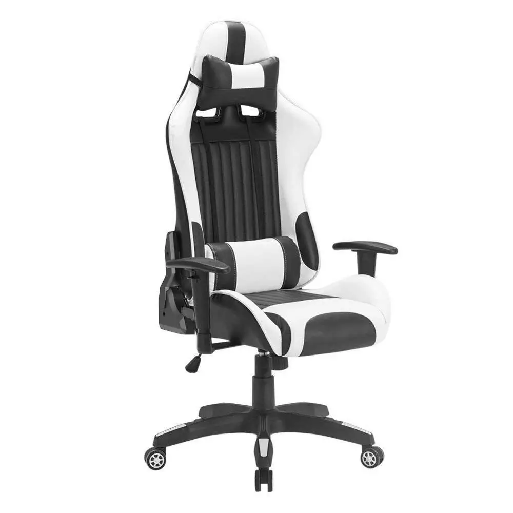  Racing Gaming Chair Computer Chair with High Back Reclining Tilt Office Chair PU Leather Swivel Tas