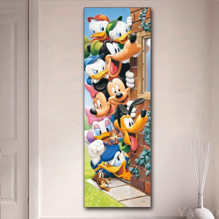 

5D Diamond Painting Cross Stitch Disney Mickey mouse and Donald Duck Diamond Embroidery Full Painting Rhinestone Christmas Decor