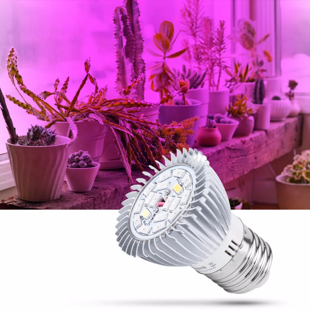 

E27 LED Grow Light For Plant E14 LED Full Spectrum 110V 18 28leds Lamp Red Blue UV IR Bulb 220V Plantas Grow Lamp Indoor SMD5730