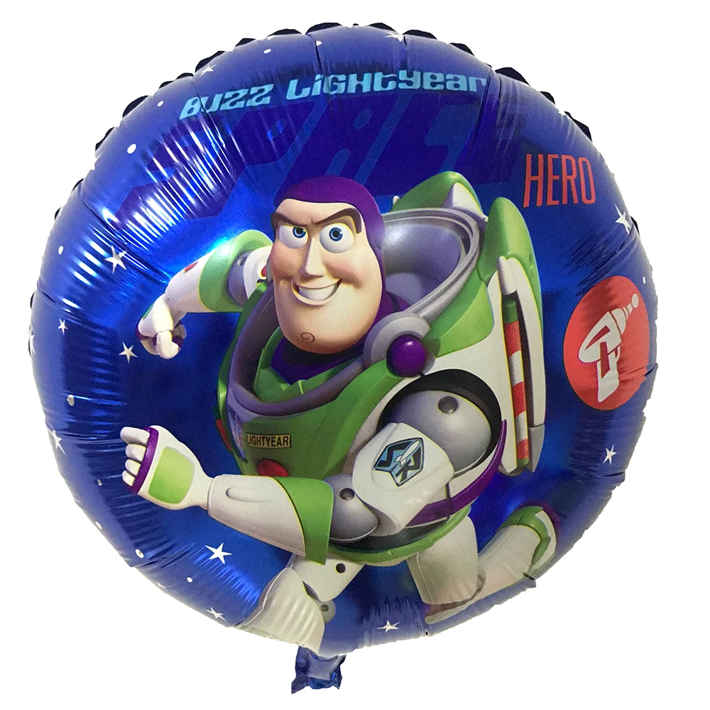 

5pcs/lot 18inch Cartoon Toy Story Balloons Buzz Lightyear Mylar Foil Globos Birthday Party Decoration kids air helium globos