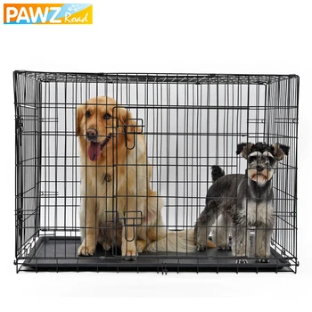 

Domestic Delivery Pet Dog Cage Crate Double-Door Pet Kennel Collapsible Easy To Install Small Medium Large Dogs Pet House 5 Size