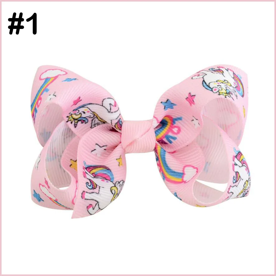 

free shipping 20pcs 2.5-3'' unicorn botuique hair bows ABC girl hair clips baby kid accessories for head fashion bows