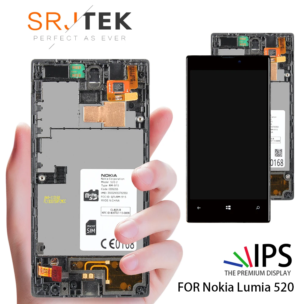 

Original 4 '' For Nokia lumia 520 LCD Touch Screen For Nokia lumia 520 Display Digitizer Assembly Replacement N520