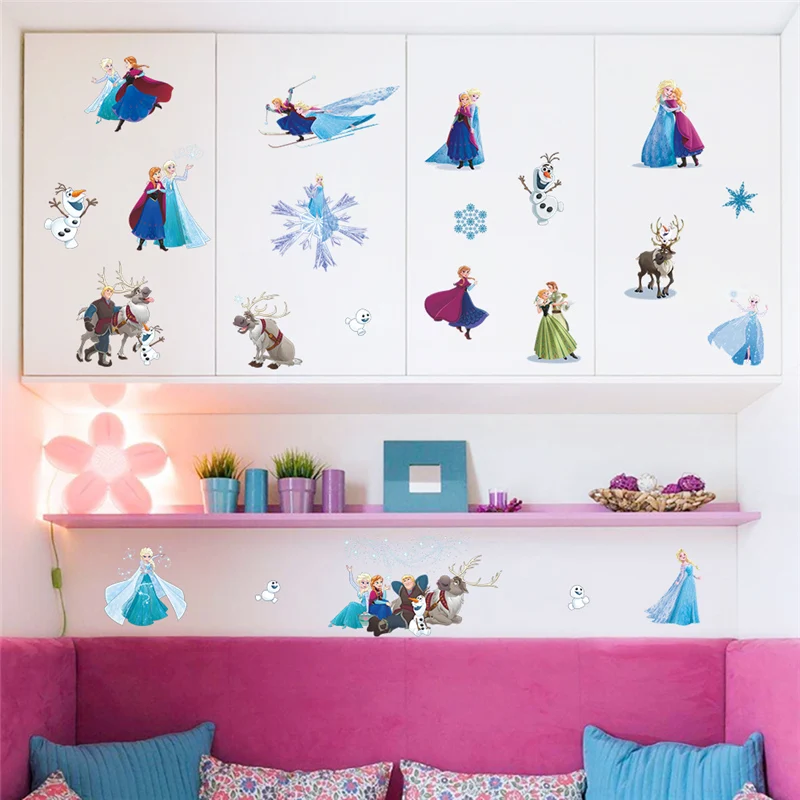 Cartoon Kids DIY Sticker Frozen Princess Aisha Scroll Puzzle Children's Room Decoration Stickers Pegatinas Autocollant Enfant Cartoon Kids DIY Sticker Frozen Princess Aisha Scroll Puzzle Children's Room Decoration Stickers Pegatinas Autocollant Enfant
