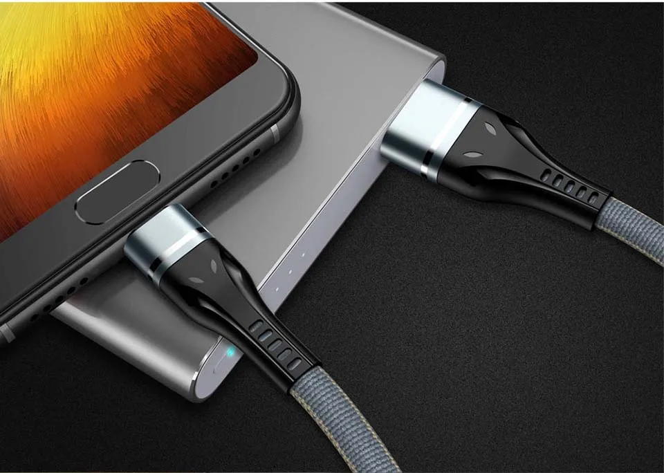 Нейлоновый кабель Micro USB для зарядного устройства, кабель Microusb для samsung Xiaomi, быстрая зарядка, кабель Micro USB для мобильного телефона