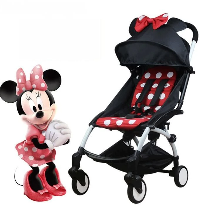 Ligne Russe Leger Voyage Bebe Poussette Chariot Portable Pliant Bebe Poussette Voiture Bebe Landau Avec Gros Mickey Aliexpress