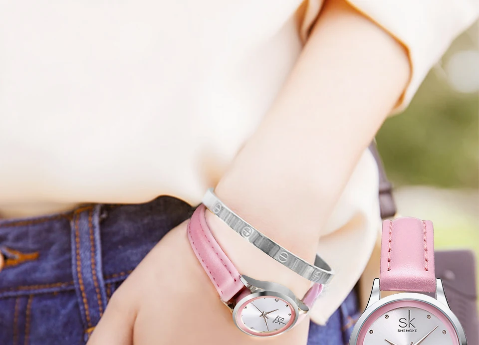 mostrador redondo relógio de quartzo feminino montre