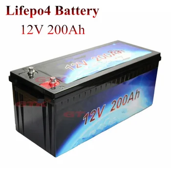 

12v 200ah 12.8v lifepo4 battery pack Lithium for Motor home Solar panel RV camping caravan solar system golf trolley + charger