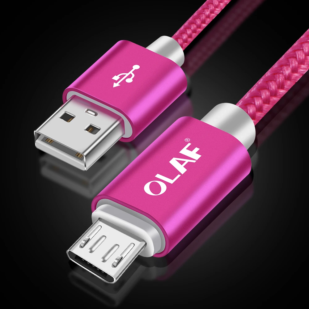 أولاف سريع شحن كابل يو اس بي s المصغّر usb كابل شاحن هاتف محمول يعمل بنظام تشغيل أندرويد كابل شاحن مزامنة البيانات لسامسونج ل Xiaomi 1 m/2 m/ 3 m الحبل