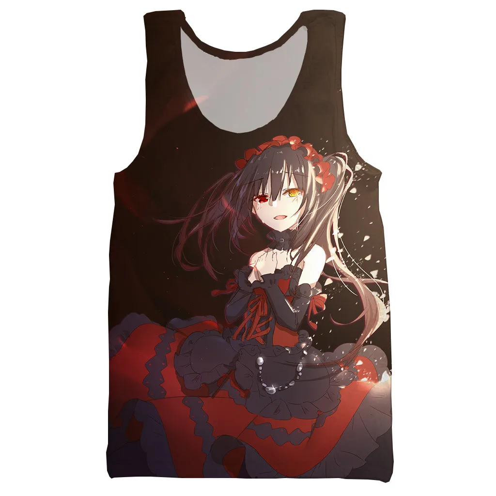 Аниме Kawaii Girl Sinon 3d принт унисекс майка мужская мода крутая летняя майка Топ для работы мужские женские Топы Холтер майка