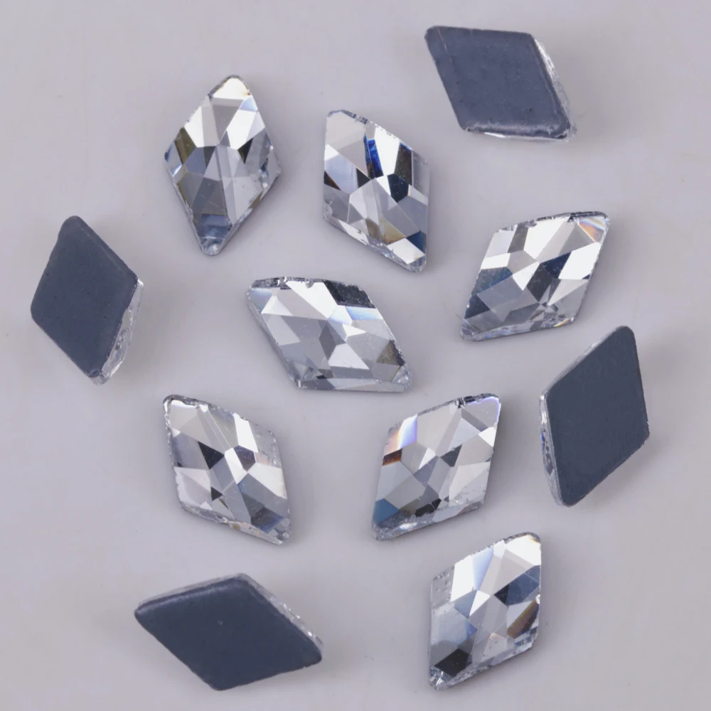 Бесплатная доставка! Стразы Rhombus 6x10 мм прозрачные стразы с плоской задней