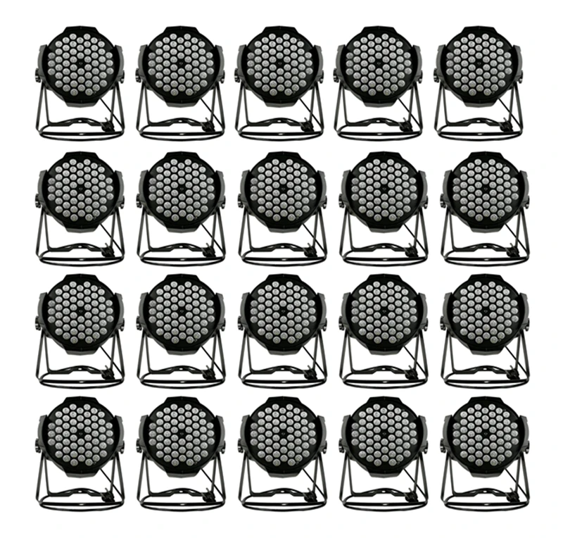 20 штук/54x3 Вт светодио дный par фары rgbw 4in1 светодио дный без каблука par dmx512 огни диско