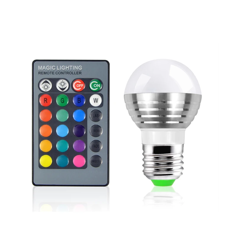Светодиодный ночник 1 шт. RGB 16 цветов E27 85 265 в 110 В 220 светодиодный светильник + ИК